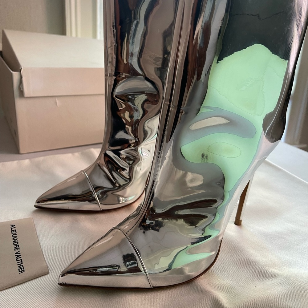 Alexandre Vauthier | Ankle Boots | Silver | Size 38